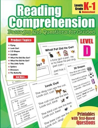 Full Download Reading Comprehension Passages and Questions for Guided: Level D Guided Reading Comprehension Books Passages and Questions for Homeschool, Kindergarten, 1st Grade - Antony Cole | ePub