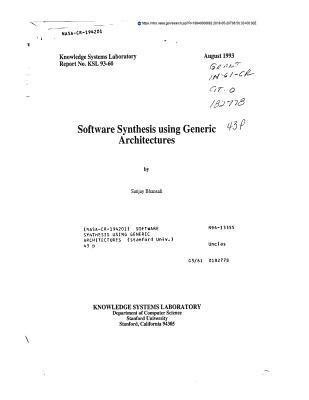 Read Software Synthesis Using Generic Architectures - National Aeronautics and Space Administration | PDF