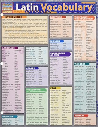 Full Download Latin Vocabulary (Quickstudy Reference Guides - Academic) - Liliane Arnet file in ePub