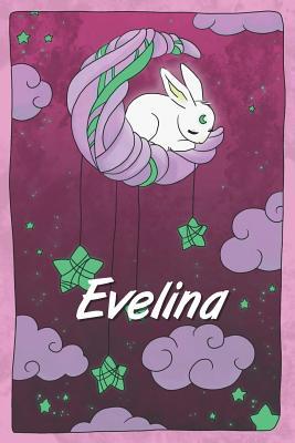 Read Evelina: personalized notebook sleeping bunny on the moon with stars softcover 120 pages blank useful as notebook, dream diary, scrapbook, journal or gift idea - Jenny Illus | PDF