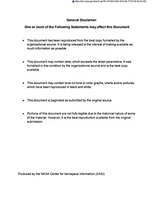 Read Online The effect of surface temperature and Reynolds number on the leeward heat-transfer for a shuttle orbiter - National Aeronautics and Space Administration NASA file in PDF